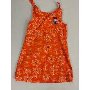 Vintage Disney Store Minnie Mouse Girl's 4/5 Orange Tank Floral Dress Sundress